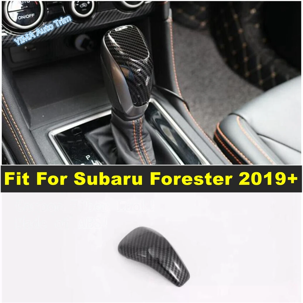 

Gear Shift Head Knob Decoration Cover Trim Fit For Subaru Forester 2019 -2023 Carbon Fiber Look Car Styling Interior Accessories