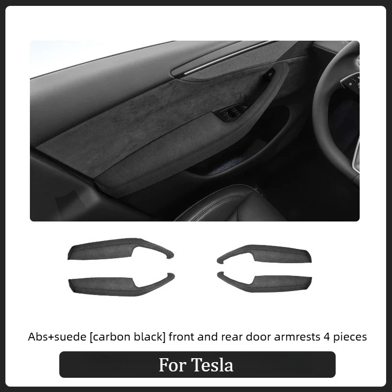 For Tesla New Model 3/Y Door Handrail Protector Door Armrest Handle Protective Cover Key Sticker Interior Trim Accessories Tools