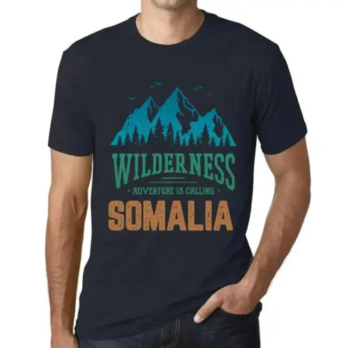 Heren Grafisch T-Shirt Wildernis, Avontuur Roept Somalië – Wilderness, Adventure