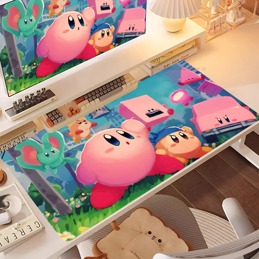 Anime-k-Kirby Mousepad Large Computer Gaming Accessories MousePads Desk Mats Anti-slip Laptop Soft Mouse Pad