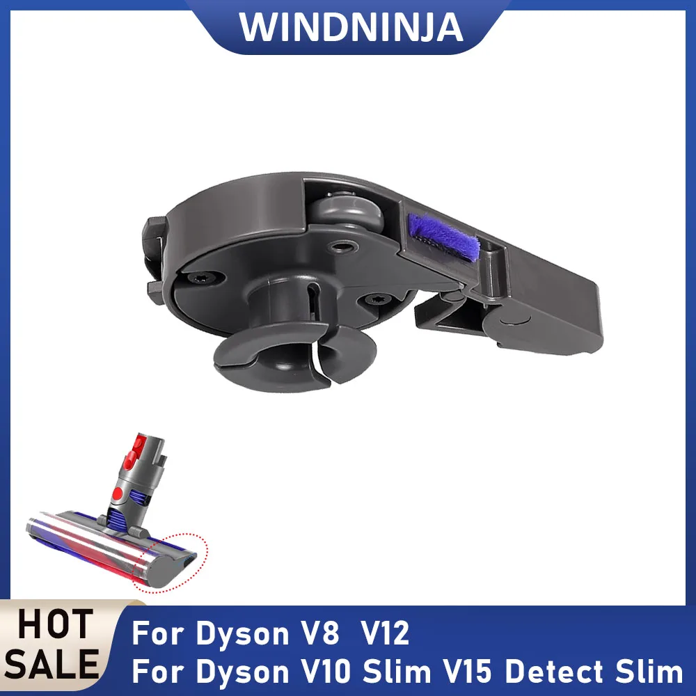 Weiche Samt-Bodenbürste, linke Abdeckung für Dyson V8 V10 Slim V12 V15 Detect Slim Staubsauger, Rollenbürsten-Endkappe