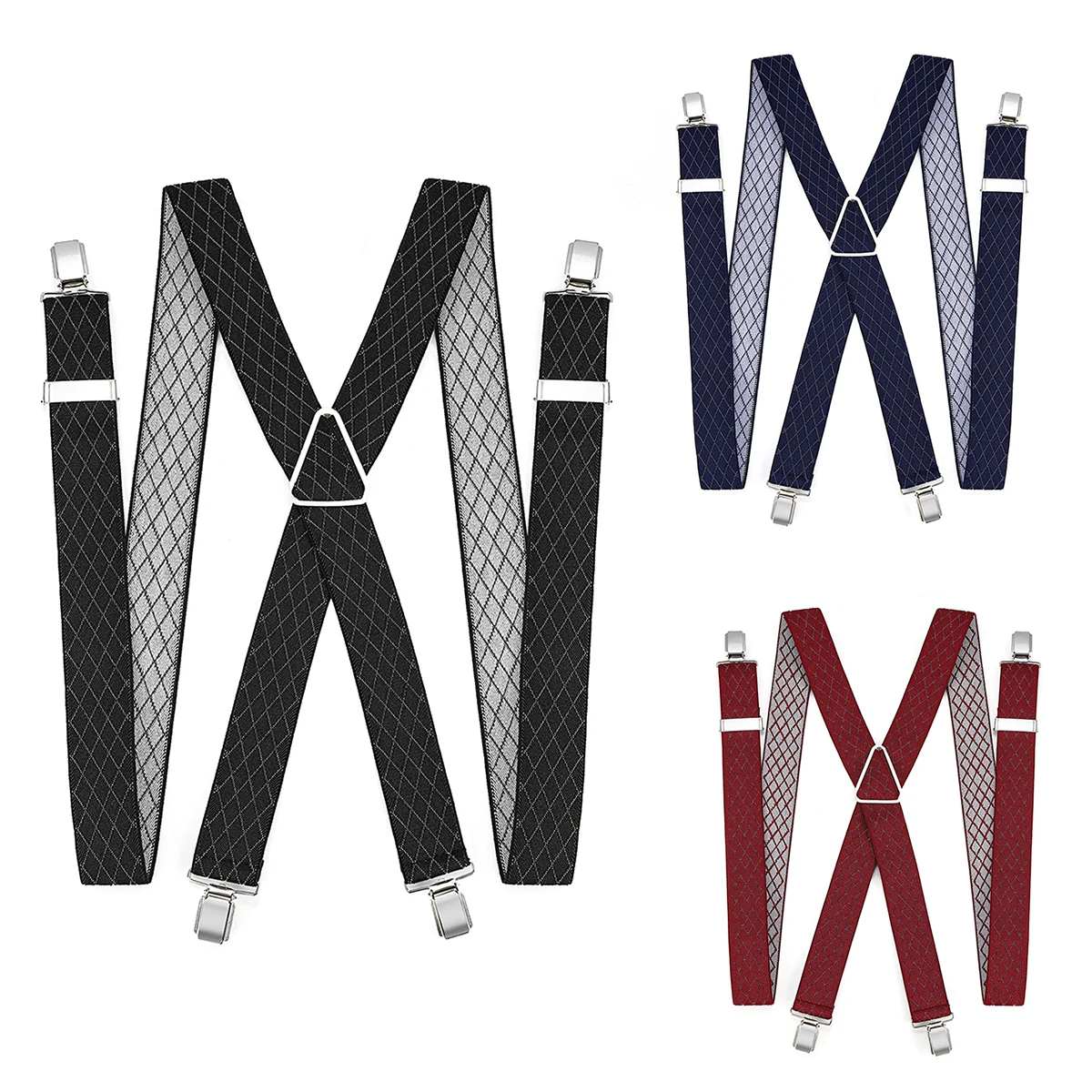 กางเกงสูทผู้ใหญ่ผู้ชายลายสก๊อต กางเกงเอี๊ยม กางเกงสไตล์อังกฤษของผู้ชายพร้อมสายเอี๊ยมยางยืด