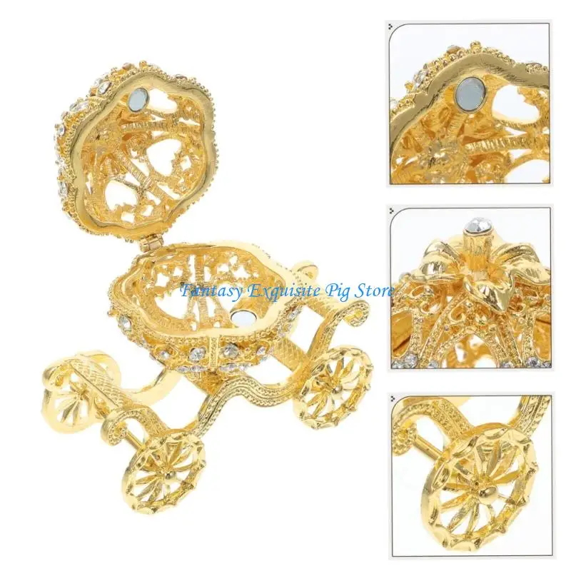 

Декорации в форме тыквенных карет художественной коробки для ювелирных изделий из сплава с яркими картинами