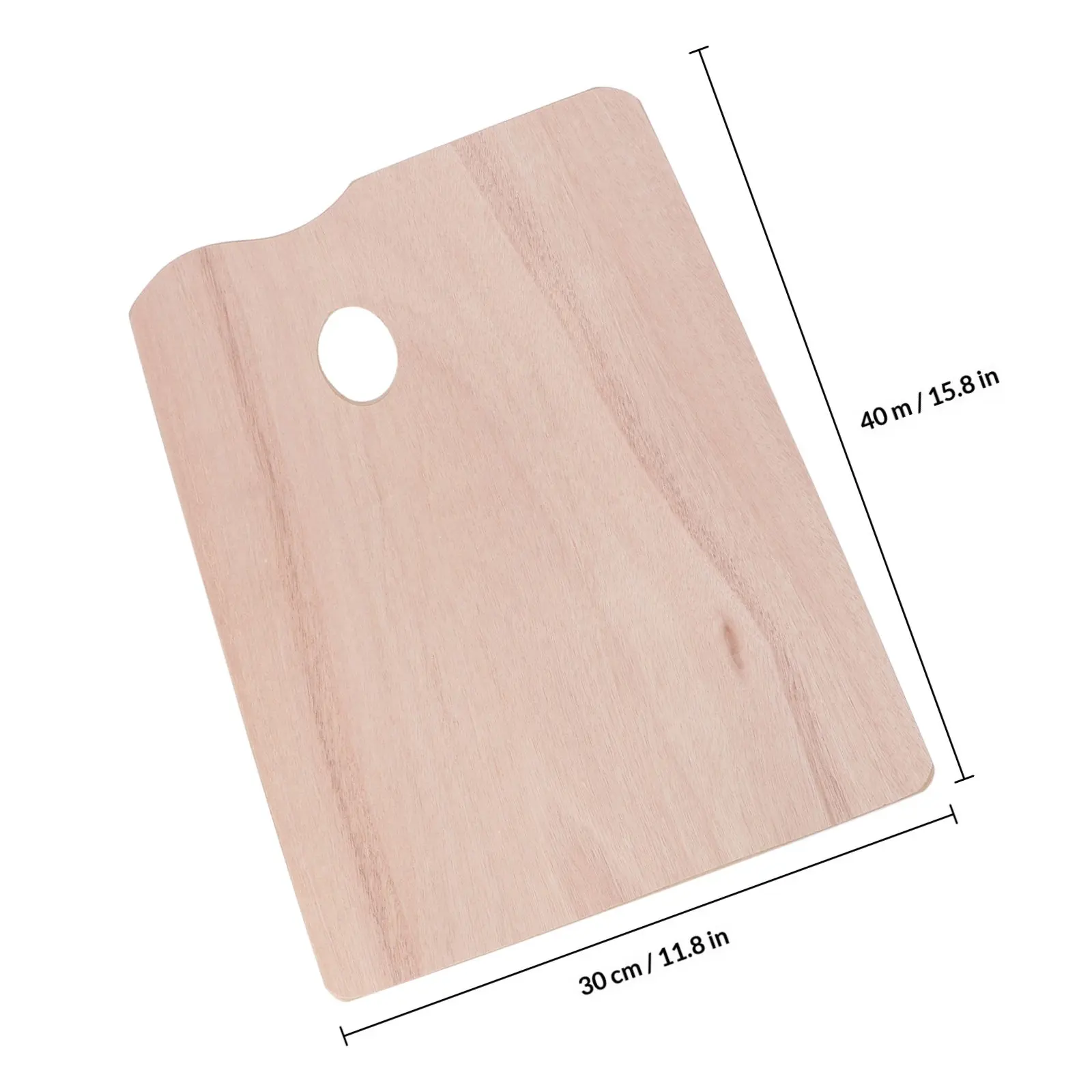 Wooden Color Mixing Plate for Acrylic, Oil & Watercolor Painting – Large Square Paint Tray with Hand Grip