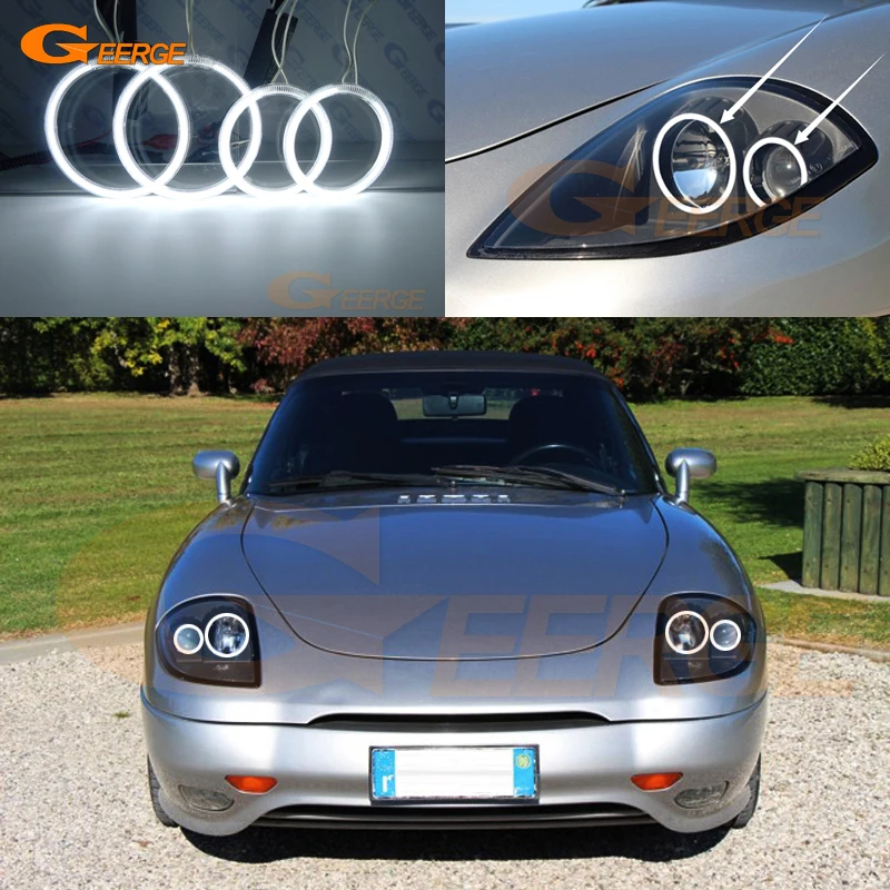 For Fiat Barchetta 1995-2005 Excellent Ultra Bright CCFL Angel Eyes Kit Halo Rings Light Car Accessories