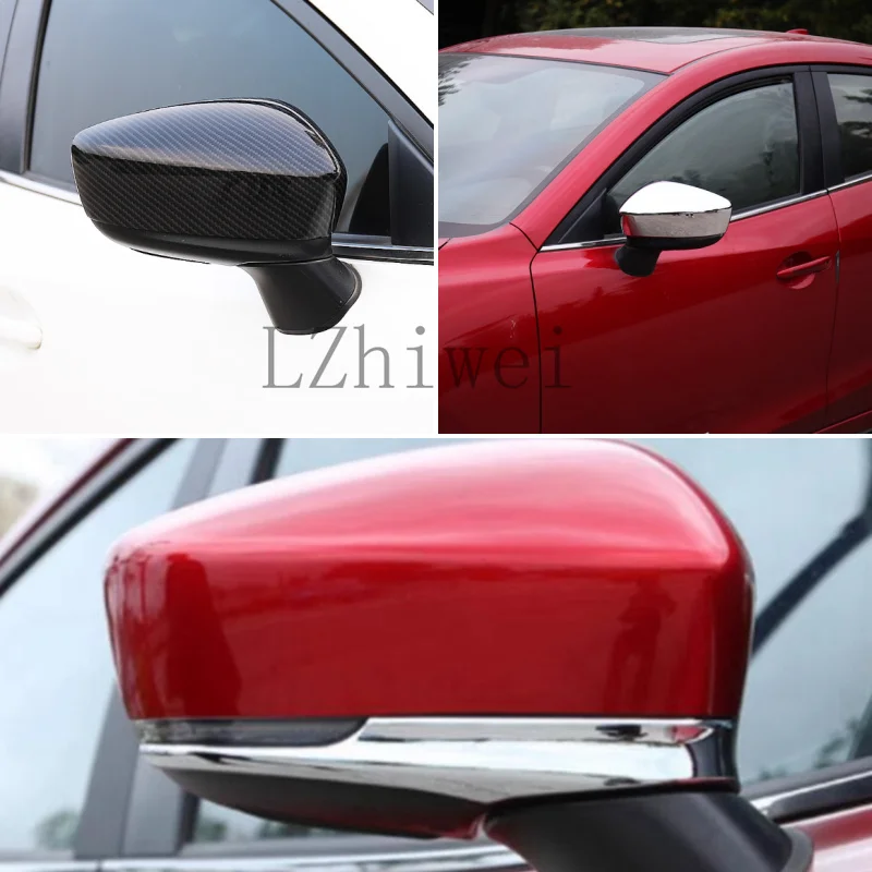 

Для Mazda 3 Axela 2017-2018 автомобильное хромированное украшение, крышка зеркала заднего вида, защитная рамка для предотвращения царапин