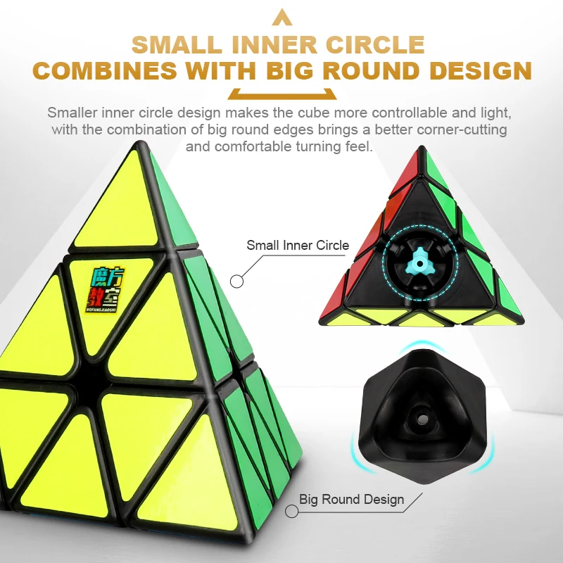 MoYu Mleilong-Cubo mágico piramidal 3x3 2x2, rompecabezas profesional de velocidad especial, 3x3x3, Cubo Magcio Original de Hungría