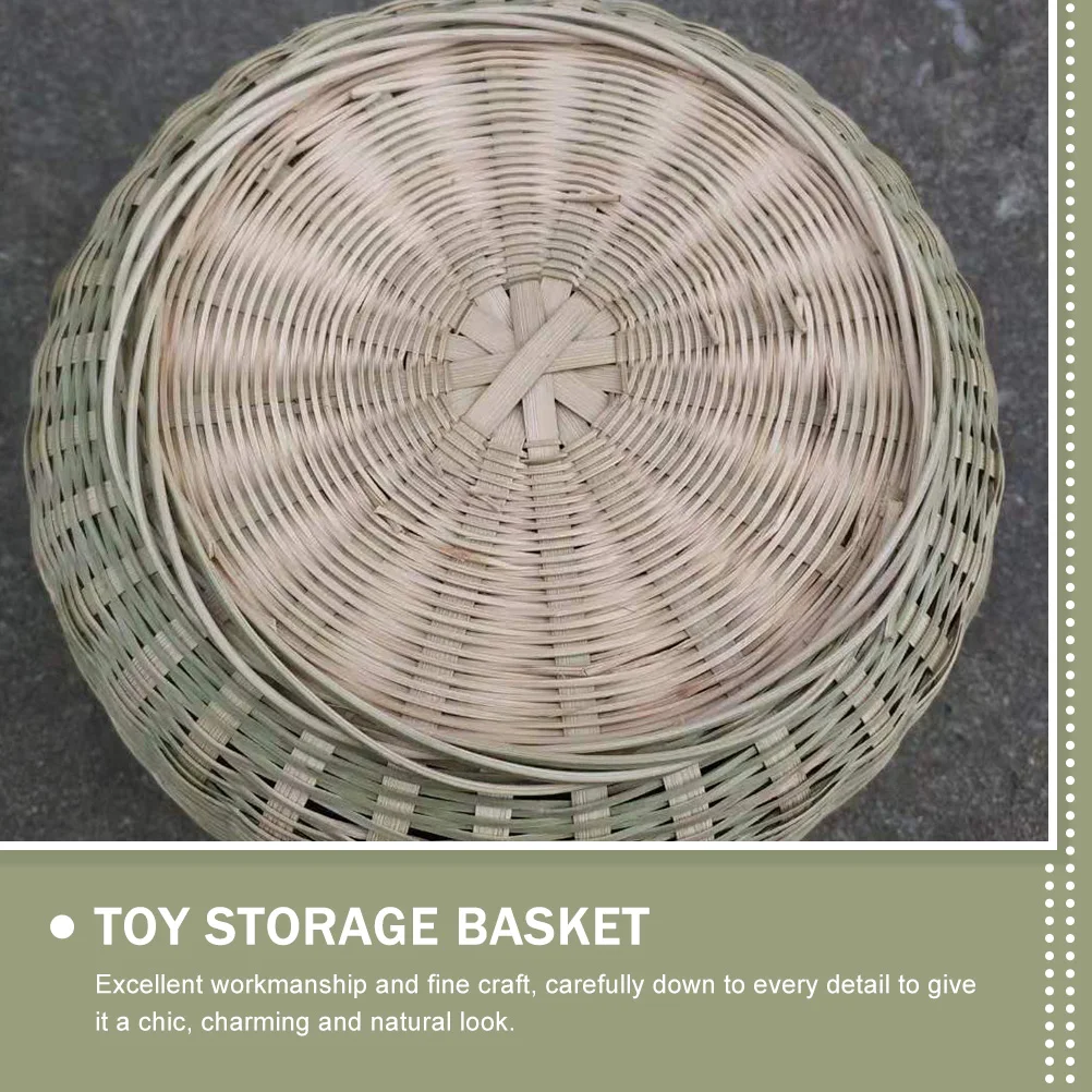 

Бамбуковая тканая корзина в деревенском стиле, универсальный кухонный контейнер для хранения овощей и фруктов, органайзер для хранения мелочей