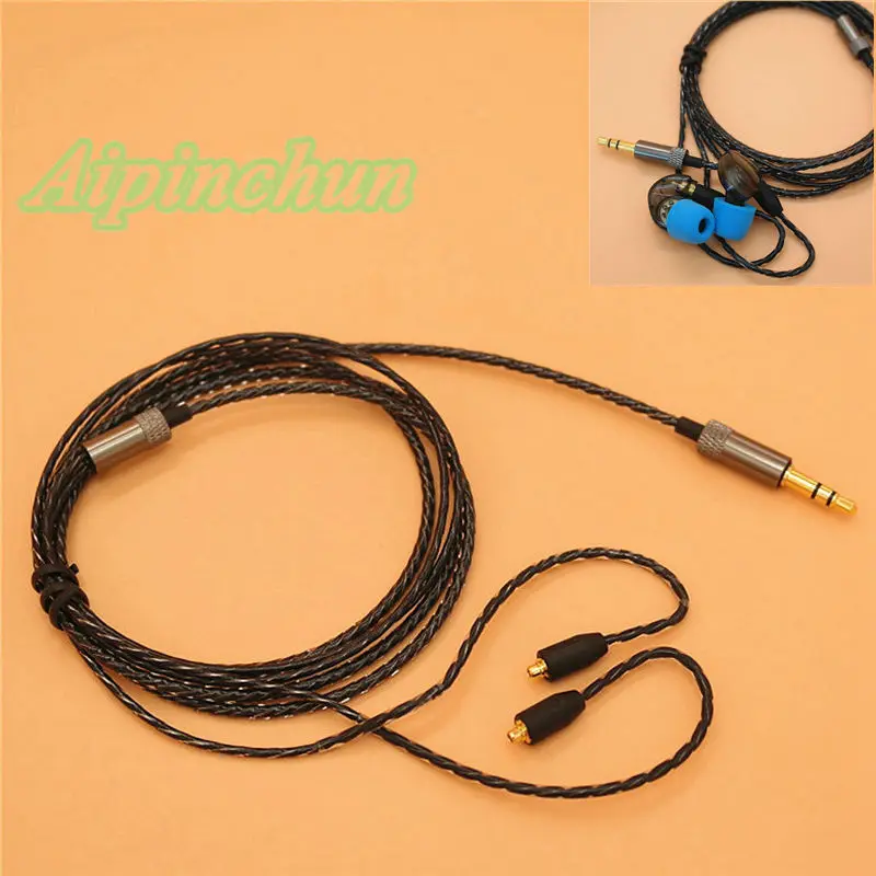 Cabo de fones de ouvido Aipinchun MMCX para Shure SE215 SE535 SE846 SE425 SE315 para Westone W60 W50 W40 UE900 T100 XBA-Z5 XBA-A3 um pro