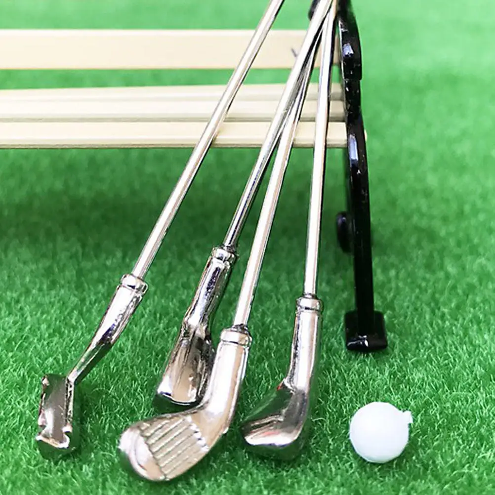 

Набор для симуляции гольфа: миниатюрные аксессуары для дома, декор для мини-сада, принадлежности для гольфа