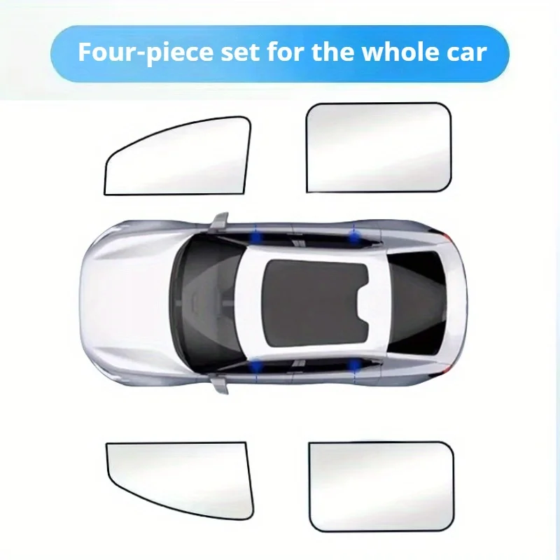 100% Verduisterende Auto Zonnescherm Shades Zonnescherm Covers Zomer Magnetische Gordijnen UV-stralen Bescherming Zijkant Voor Achter