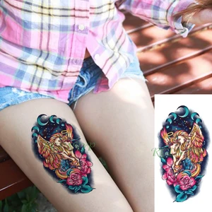 Waterproof Temporary Tattoo Sticker unicorn constellation flower moon planet Fake Tattoo Flash Tattoo for Girl Women Men