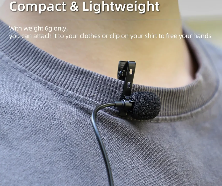 Micrófono Lavalier Sunnylife para Insta360 X4, accesorios, cámara deportiva panorámica, micrófono de grabación, interfaz tipo C, Collar de luz