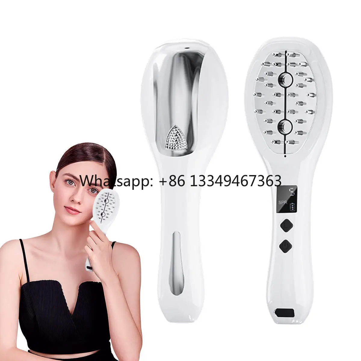 Scalp Massager Brush Head Massager Purple Ion Ems Vibration Atomized Red Light Blue Light Skin Applicator for Hair Care