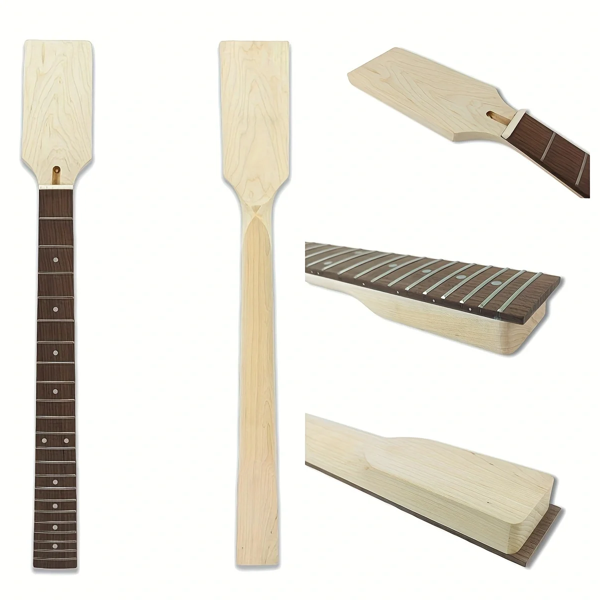 

New Electric Guitar Neck 22 Fret 25.5 Inch Maple Rosewood Fingerboard Unfinished Replacement Neck Truss Rod