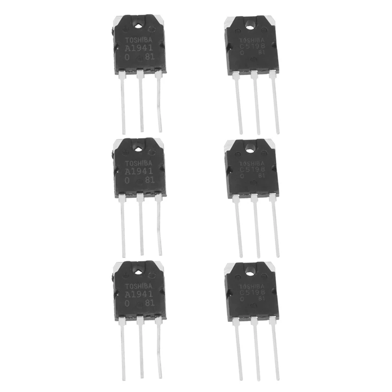 3X Pair A1941 + C5198 10A 200V Power Amplifier Silicon Transistor