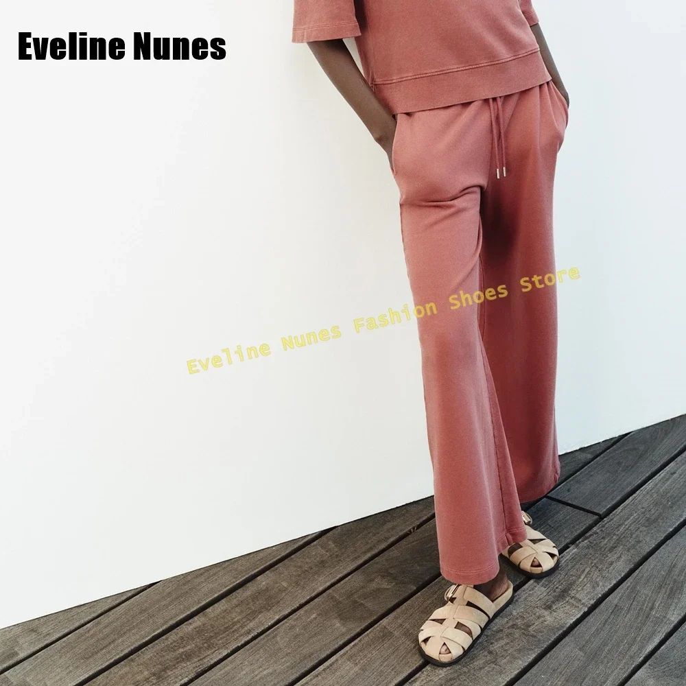 Woven Cut Out Shallow Khaki Slippers Round Toe Flat with Retro Women Casual Mules Solid Slip On Concise Summer 2025 New Arrivals