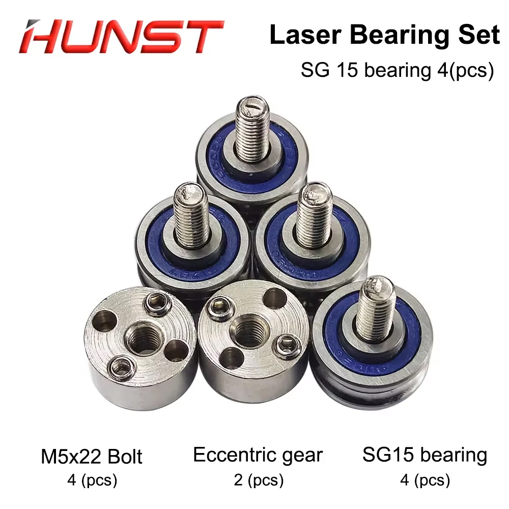 HUNST U Deep Groove Ball Bearings SG15 With Free Fixing Screws Double Row Miniature Pulley Transmission Eccentric Wheel