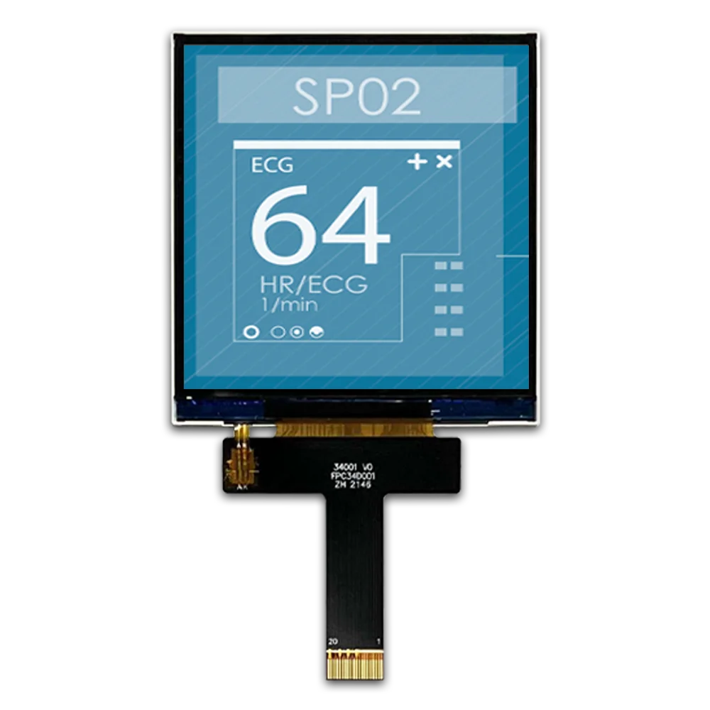 

3.4 inch 2-lane MIPI interface sunlight readable High-brightness Industrial Square LCD display module for Industrial Use