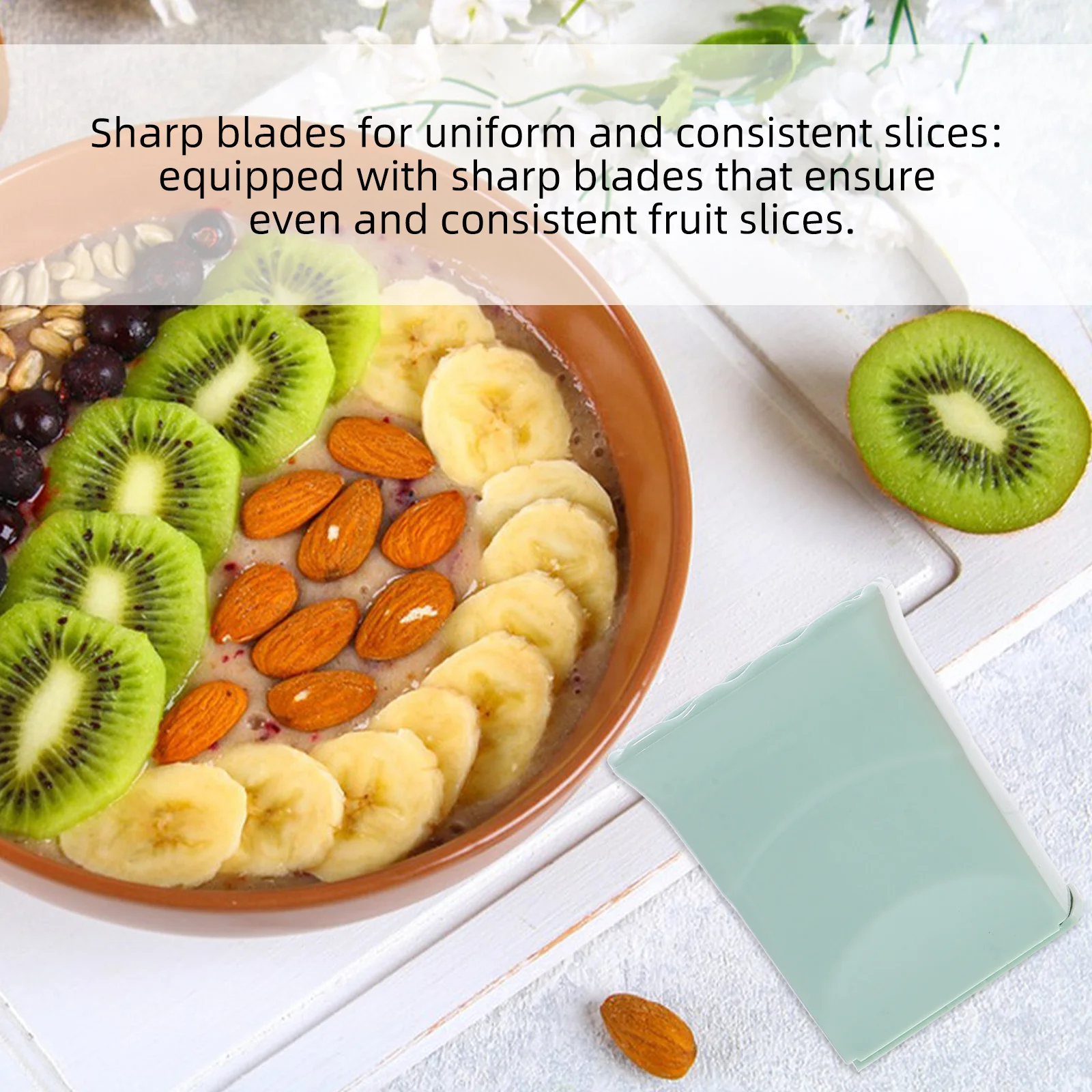 

1Set Fruit Slicer Pink Mini Kitchen Cutter Tool Stainless Steel Slicer for Uniform Slices Easy Storage Multifunctional Food