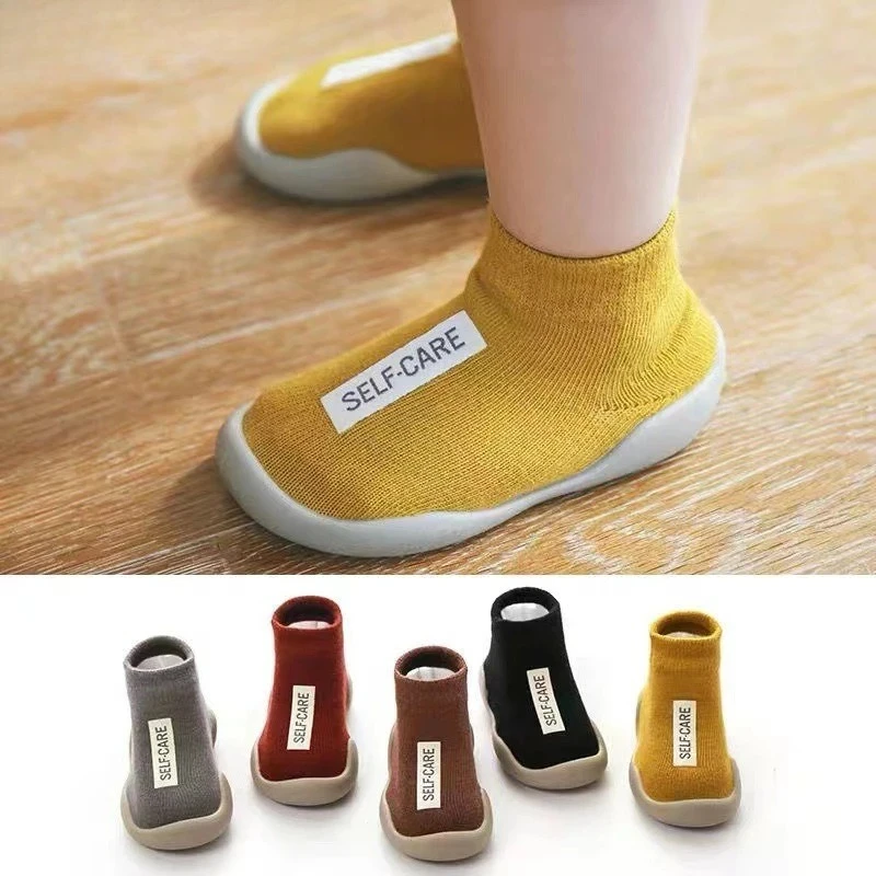 

2025 Baby First Walkers with Non-Slip Soles | 2-in-1 Soft Sock Shoes for Indoor Toddlers, Breathable Learning Footwear