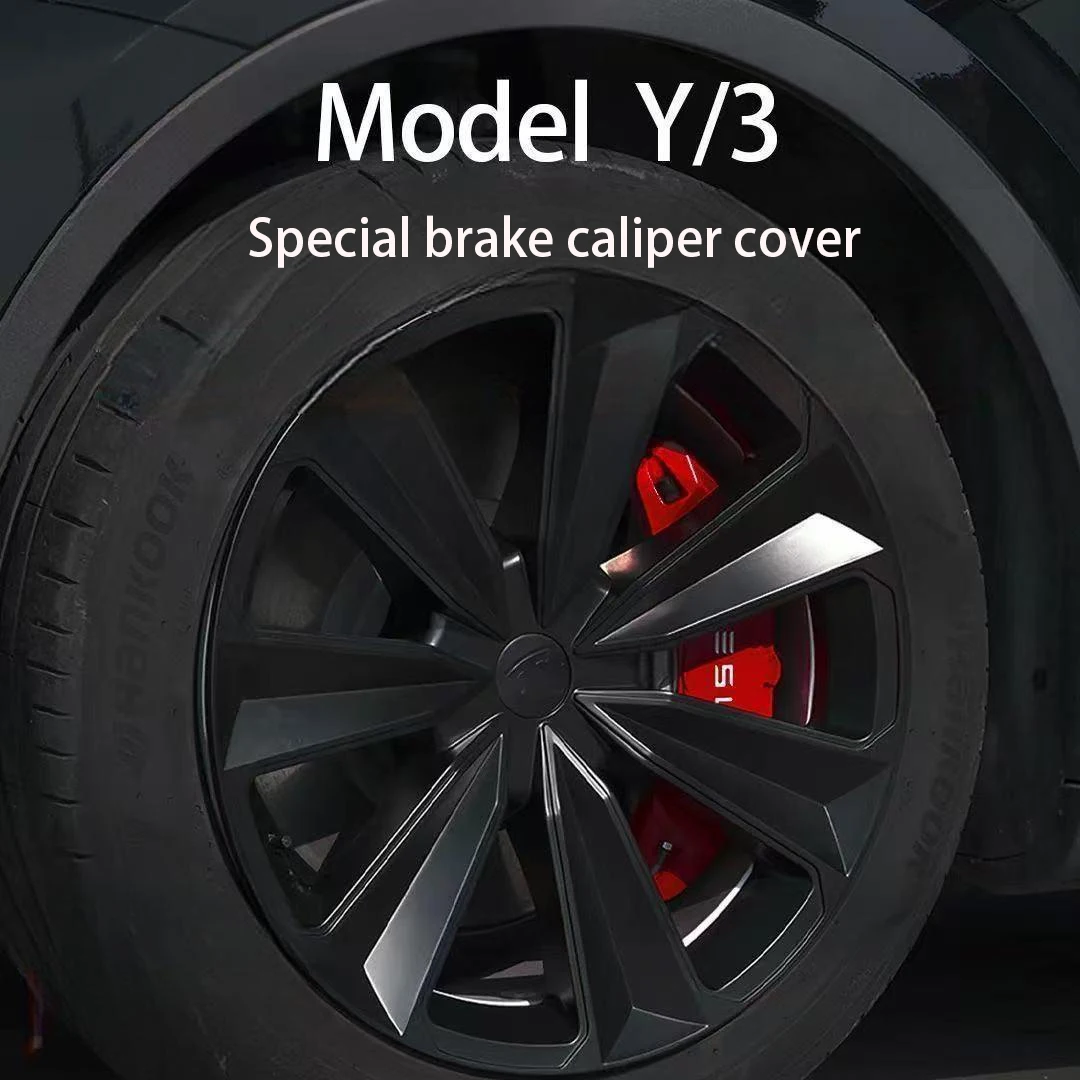 

Suitable for T model Y/3 special brake caliper cover, aluminum special car brake caliper cover new model Y/3 brake caliper cover