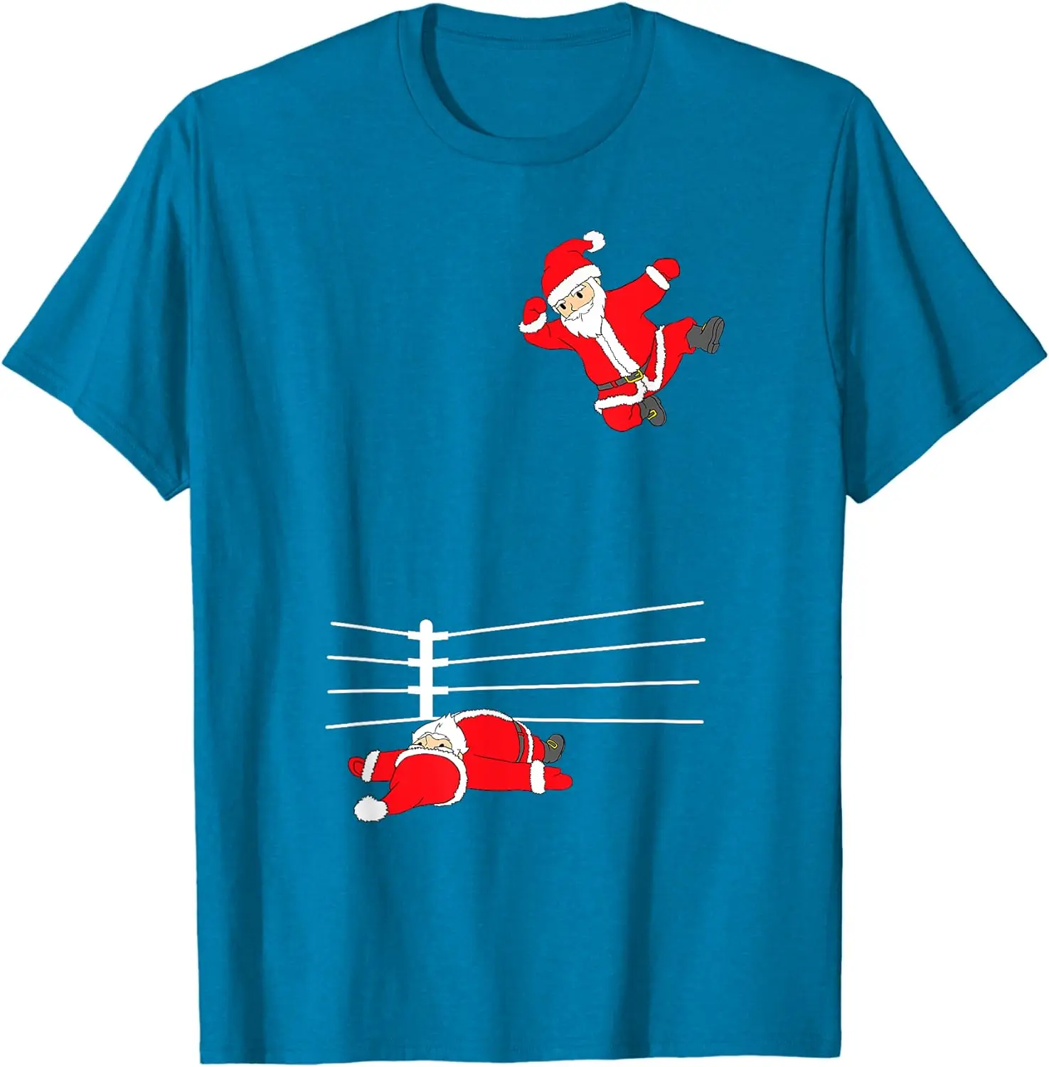 Funny Christmas Santa Wrestling Xmas T-Shirt
