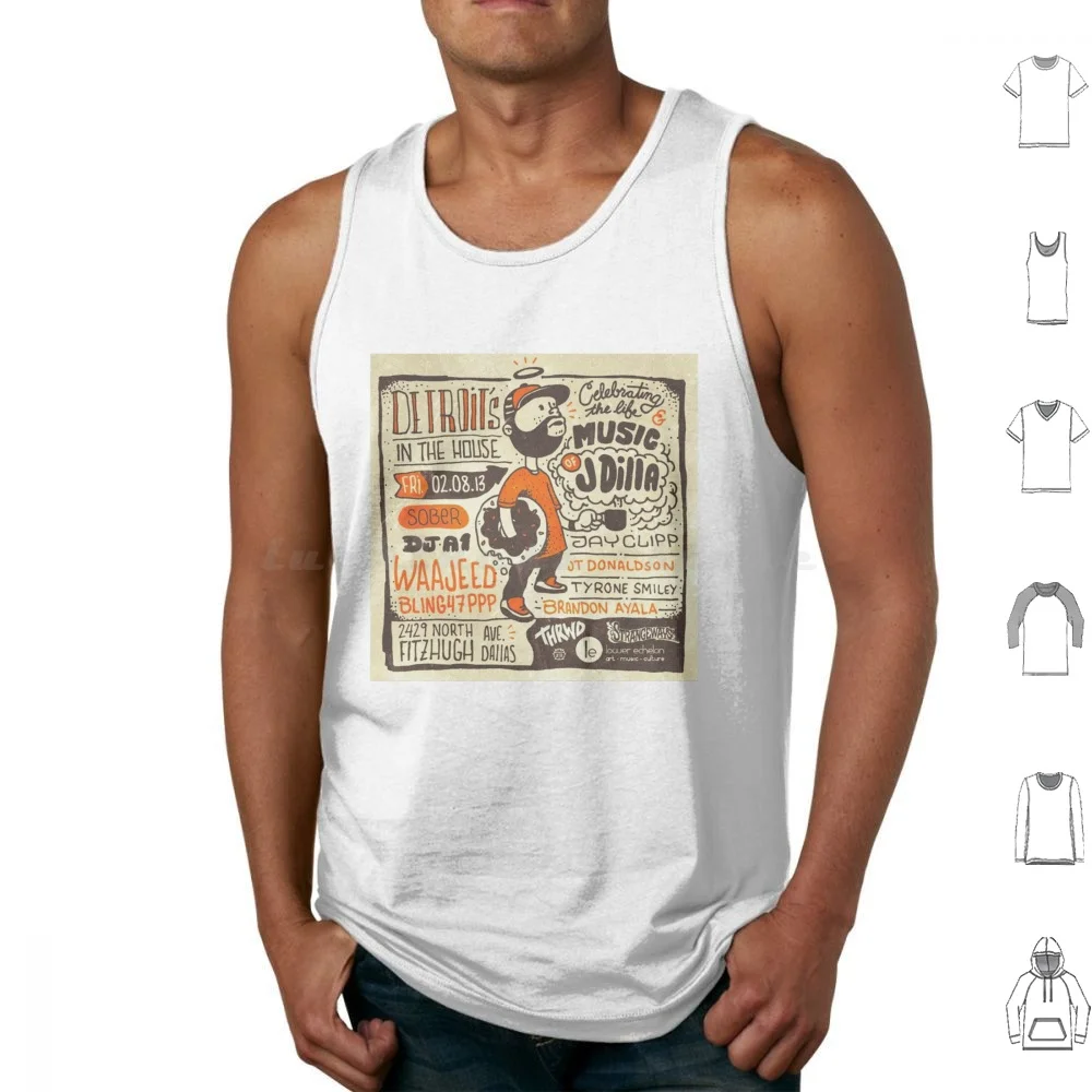 J Dilla Donuts Tank Tops Print Cotton Jdilla J Dilla J Dilla Donuts Boombap Lofi Hiphop Hip Hop Vintage Rap Instrumental