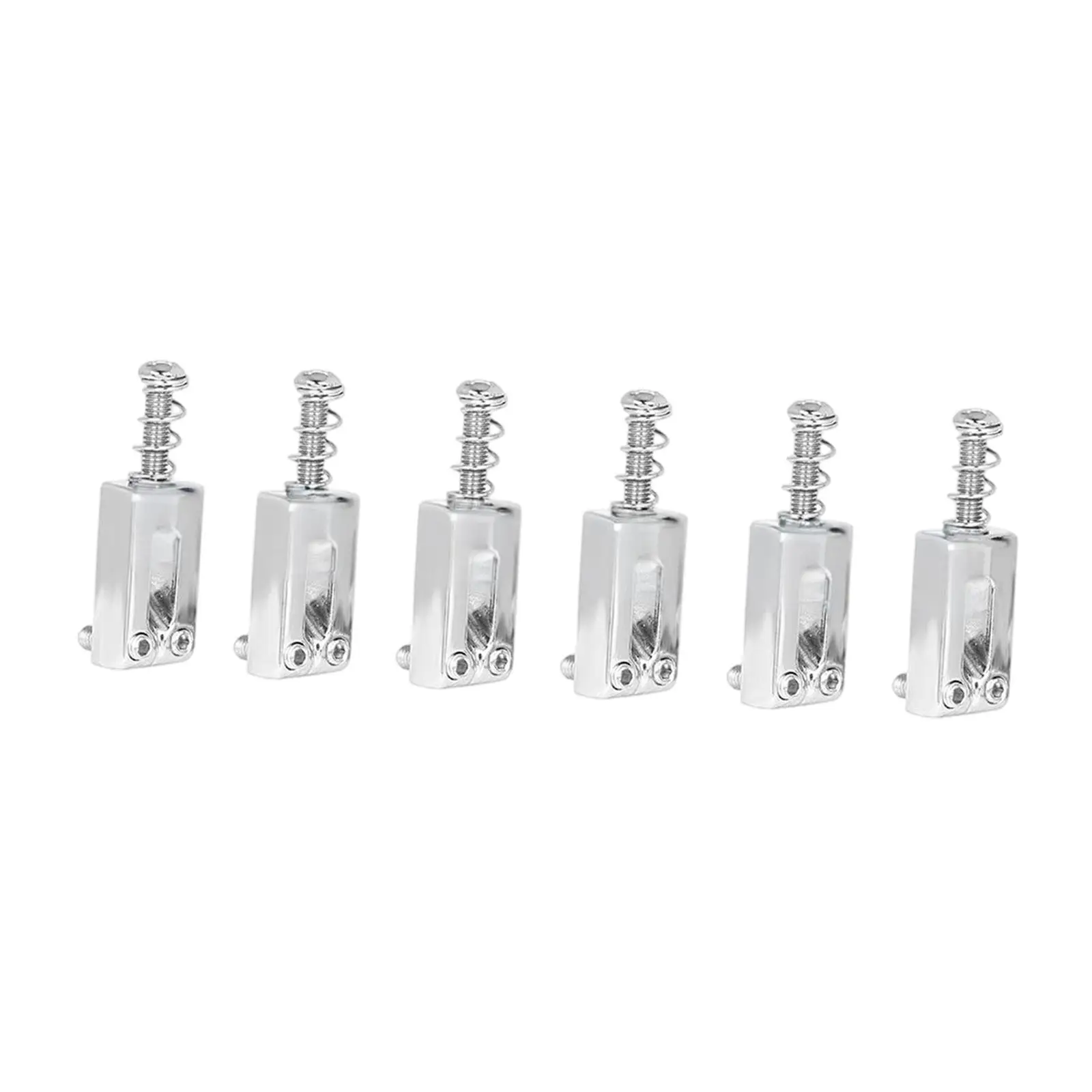 6Pcs Guitar Bridge Saddles for DIY Projects Solid Hardware Playability High Performance Professional Guitar Saddles Replacements