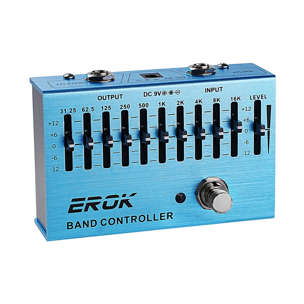 EROK Ten Band Eq Effect Pedals Electric Guitar Band Controller Guitar Bass Accessories True Bypass Design Parts