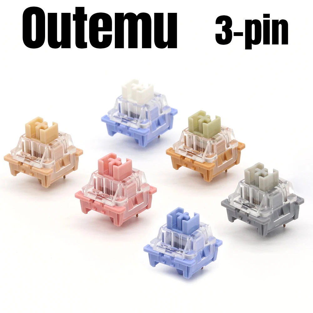 New Outemu Switches Mechanical Keyboard Switch 3Pin Linear Clicky Tactile Switches RGB Tom Jerry Switch and 