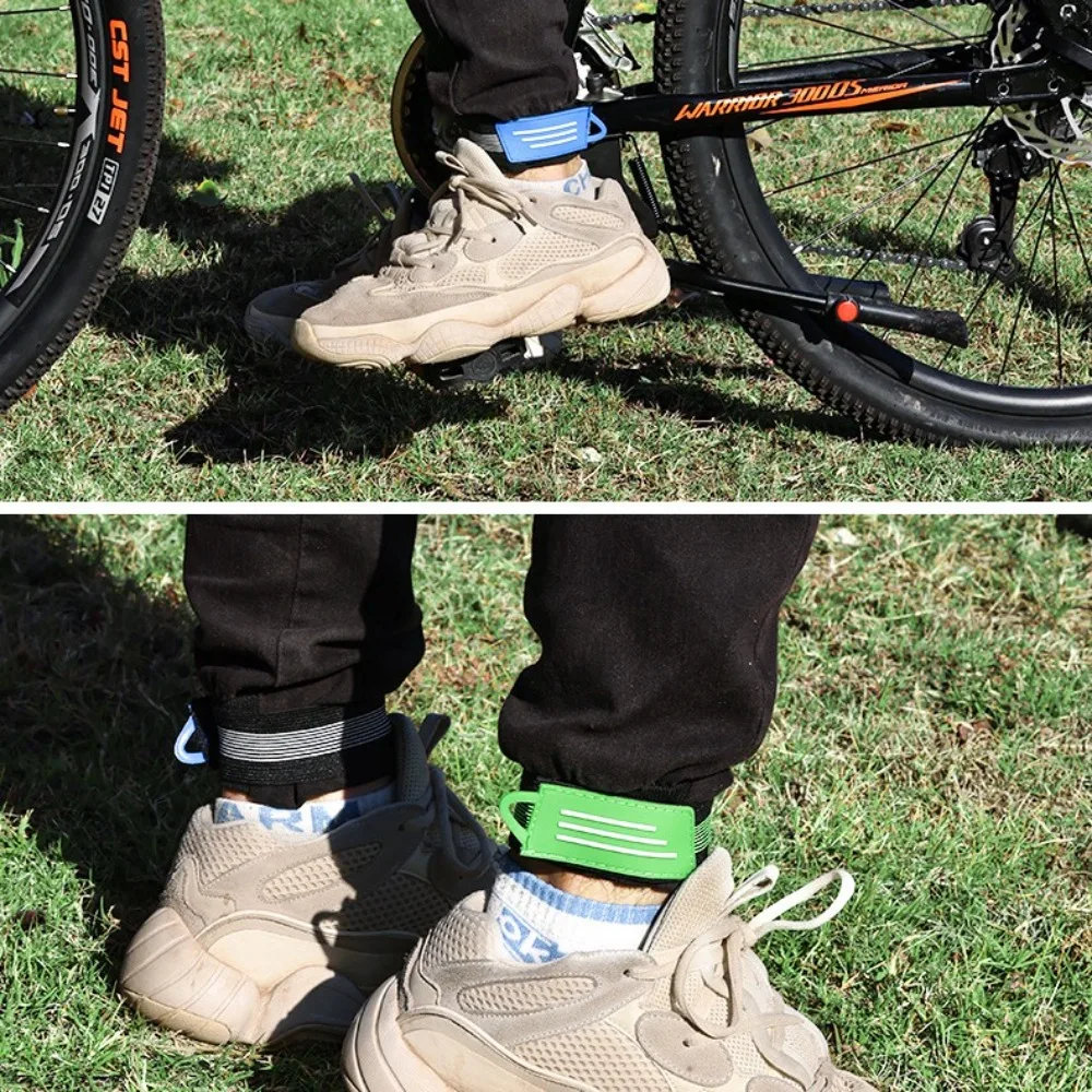 Elastic Bicycle Trouser Clip Secure Wrap Bike Ankle Leg Riding Puttee Adjustable Safety Cycling Ankle Fastening Belt Camping