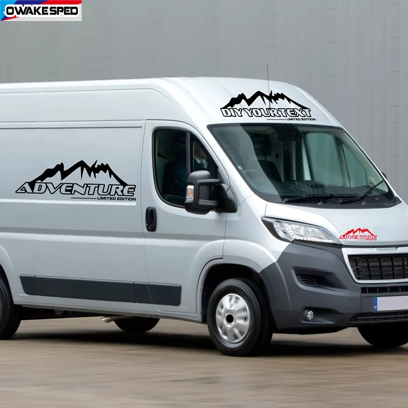 For Fiat Ducato Peugeot Boxer Citroen Jumper Camper Van Mountain Motorhome Graphics Vinyl Decals Car Stickers Tuning Accessories