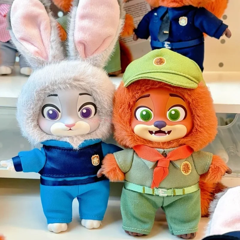 

Новая оригинальная серия Crazy Zootopia Nick And Judy's Journey Of Growth, виниловая слепая коробка для лица, полицейская форма, стильное украшение, подарки