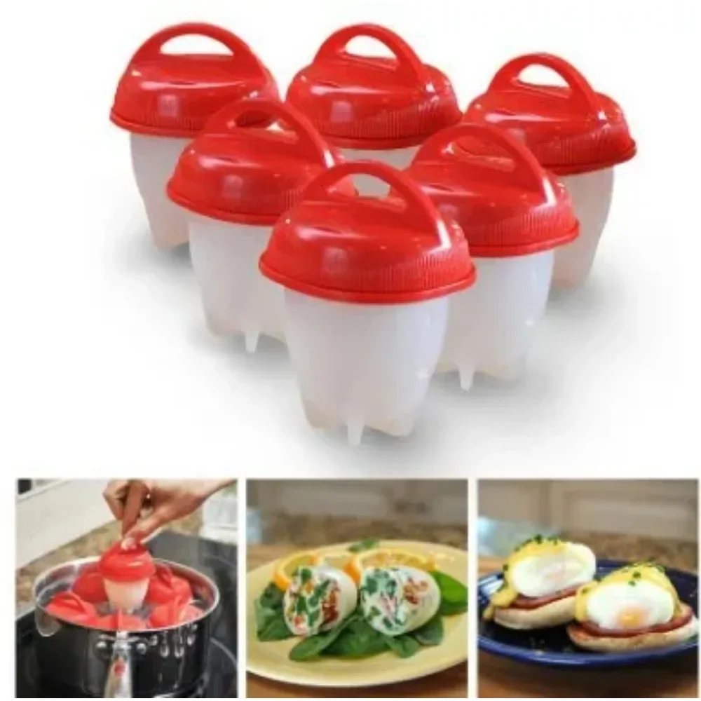 1Pc Mini Egg Poachers Cooker Silicone Non-Stick Egg Boiler Cookers Pack Boiled Eggs Mold Cups Steamer Kitchen Gadgets Tools