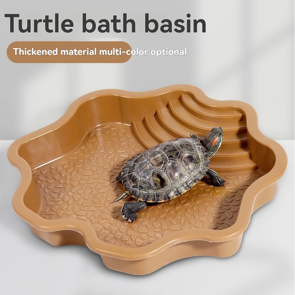 Schildkröten-Badebecken-Futternapf, langlebiger Reptilien-Wassernapf für Box, Schildkröten, Frösche und Haustiere, leicht zu reinigendes Lebensraum-Zubehör – Detail 11