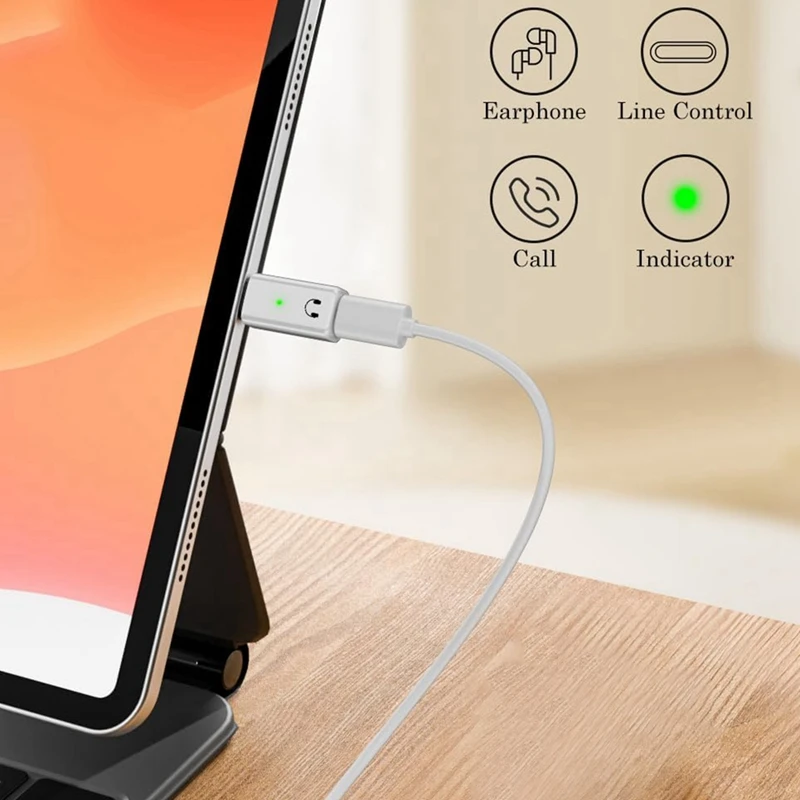 USB-C Male To Female Audio Adapter, USB Type C To For Apple Interface Headphone Converter For Iphone 15/15 Plus