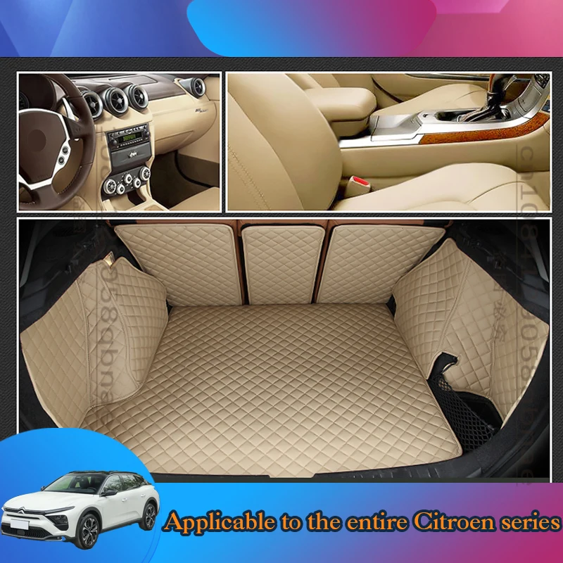 WZBWZX 5D Custom Leather Car Trunk Mat For Citroen All Models C4-Aircross C4-PICASSO C6 C5 C4 C2 C-Elysee C-Triomphe Car-Styling