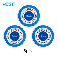 PGST Wireless Sound and Light Siren 100dB Standalone 433mhz Strobe PE-519R Siren Home Security Sound Alarm System