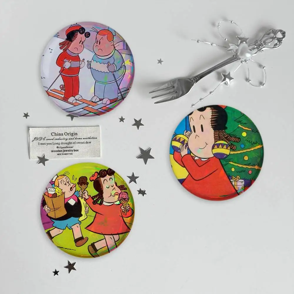 Cartoon The L-Little L-Lulu Show Brooches Cartoon Badge Pins Backpack Hat Accessories Friend Gift