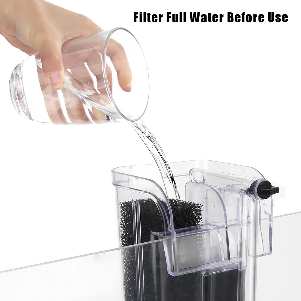 Water Pumps Mini Aquarium Filter Oxygen Submersible Water Purifier External Hang Up Filter for Aquarium Fish Tank Filter