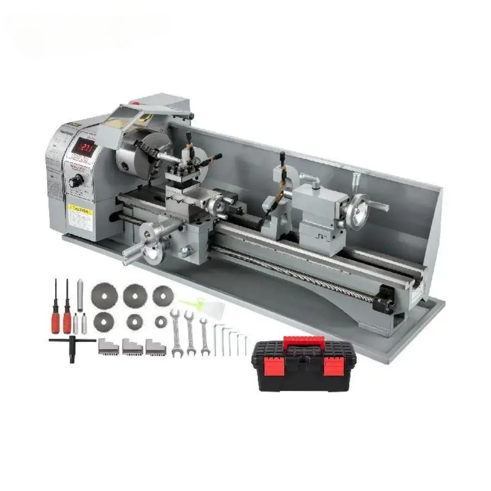 

VEVOR Mini Metal Lathe Machine 8.7 x 29.5 inch / 220 x 750MM 750W Infinitely Variable Speed LED for Counter Fa Turning Driling