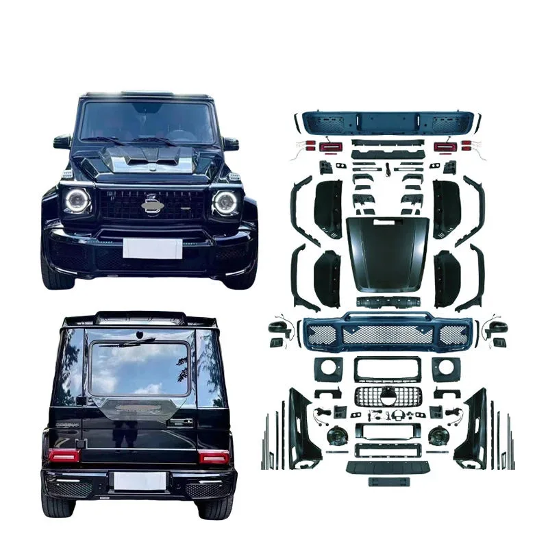 

Автомобильные аксессуары, комплект кузова для G-Class 2003-2018 W463, обновление до 2022, спортивные боковые юбки G-Brus, передний и задний бампер