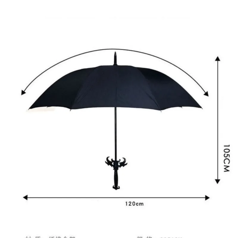 2024 New Personalized Creative Umbrella Male Long handled Sword-Shaped Umbrella Portable Cartoon Anime Cosplay Umbrella LF361