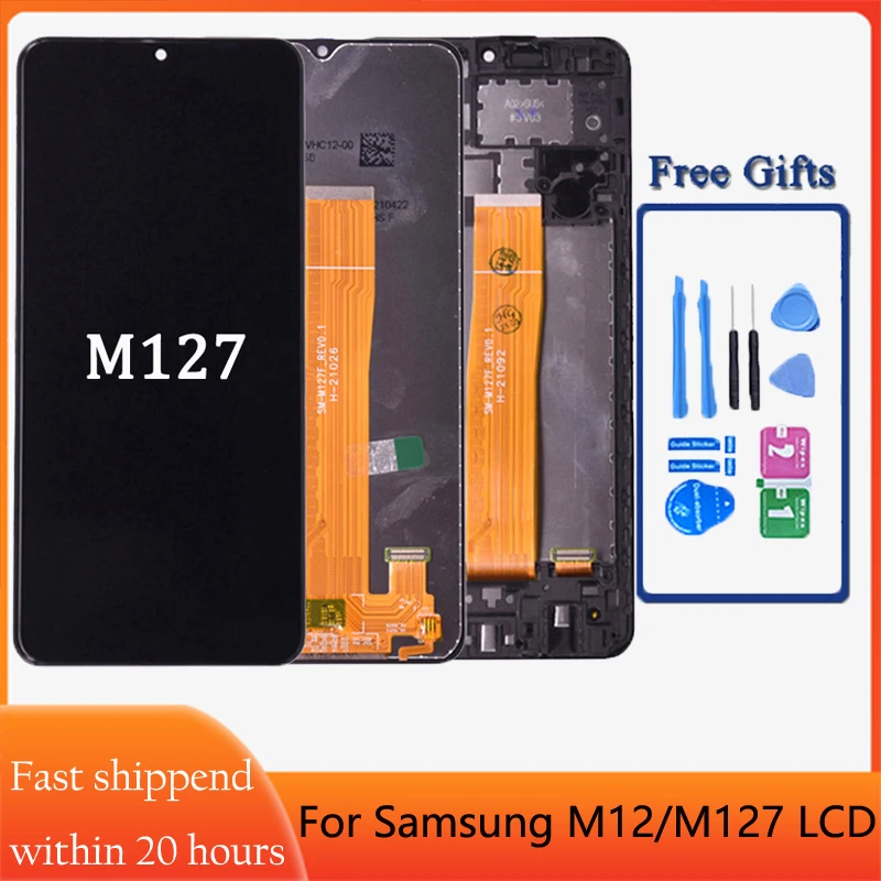 For Samsung M12 M127 LCD Display With Touch Screen Digitizer Replacement Accessory For SM-M127F/DSN LCD Display