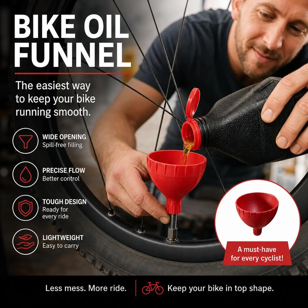Bicycle Wheel Funnel Tubeless Bike Tire Sealant Funnel MTB Road Bike Tyre Maintenance Tool Bicycle Wheel Repair Inject Funnel