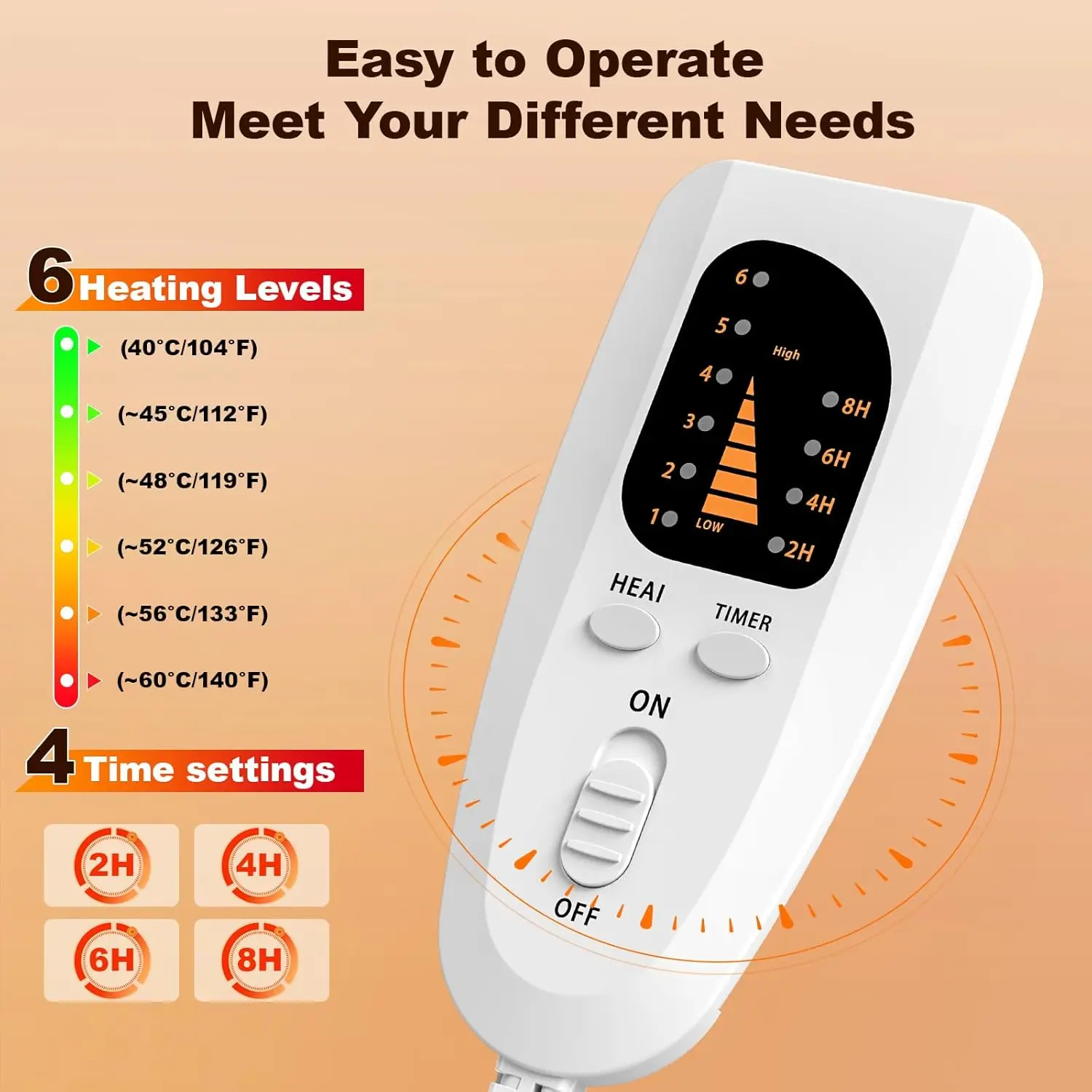 USB الكهربائية سخان القدم شكل الفرعية جهاز تدفئة القدمين 6 سرعات التحكم في درجة الحرارة أحذية دافئة القابلة للإزالة وقابل للغسل التدفئة وسادة للقدم
