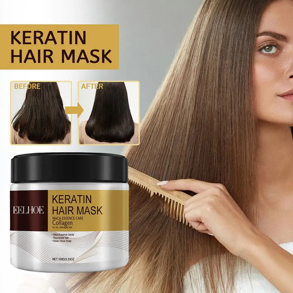 1Pc Keratin Hair Mask Hair Conditioner Deep Conditioning Hair Mask Nourishing Hair Mask For Dry & Damaged Hair Hot Hair Mask