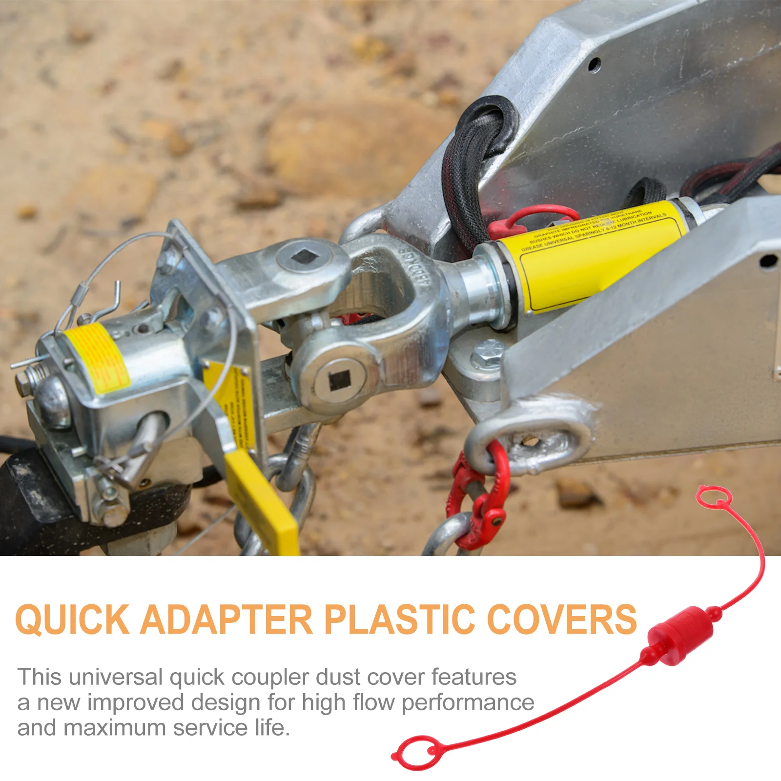 2 Sets Hydraulic Quick Coupling Dust Caps NPT Threaded Connectors PVC Easy Install Portable Practical Use