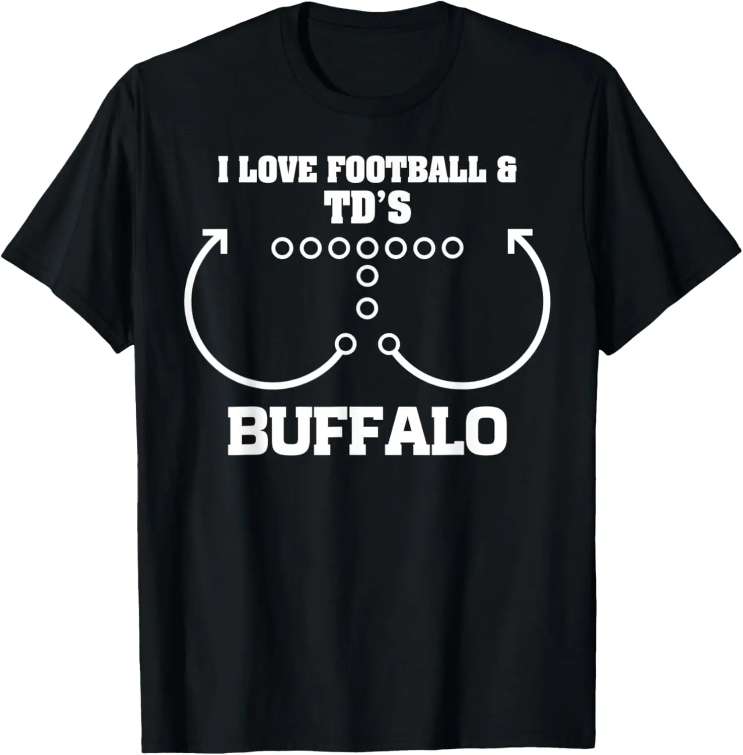 

Футболка с надписью Buffalo Football Love Football и TD's NY Touchdown Offense